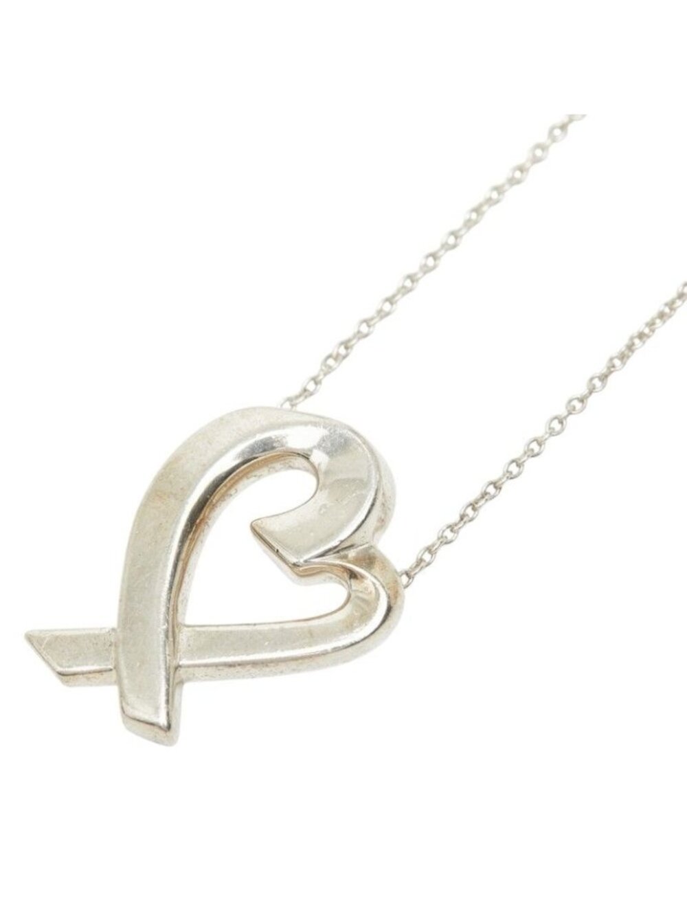 Tiffany & Co Loving Heart Paloma Picasso Chain Pendant Silver